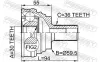 Gelenksatz, Antriebswelle radseitig Vorderachse FEBEST 2310-030 Bild Gelenksatz, Antriebswelle radseitig Vorderachse FEBEST 2310-030