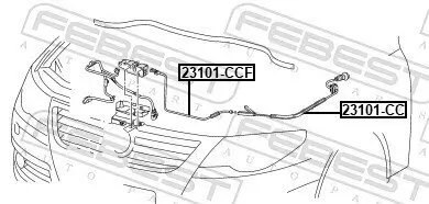 Motorhaubenzug FEBEST 23101-CCF Bild Motorhaubenzug FEBEST 23101-CCF