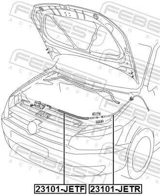 Motorhaubenzug FEBEST 23101-JETF Bild Motorhaubenzug FEBEST 23101-JETF