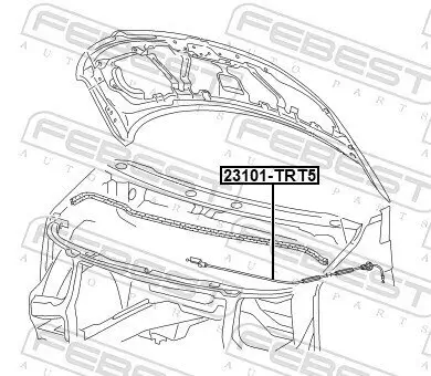 Motorhaubenzug FEBEST 23101-TRT5 Bild Motorhaubenzug FEBEST 23101-TRT5