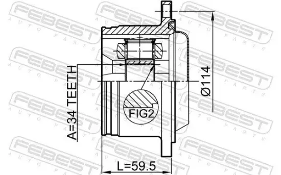 Gelenksatz, Antriebswelle Vorderachse getriebeseitig FEBEST 2311-829 Bild Gelenksatz, Antriebswelle Vorderachse getriebeseitig FEBEST 2311-829