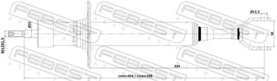 Stoßdämpfer Vorderachse FEBEST 23110-001F Bild Stoßdämpfer Vorderachse FEBEST 23110-001F
