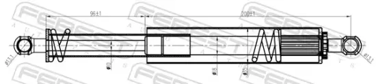 Gasfeder, Koffer-/Laderaum FEBEST 23117-017 Bild Gasfeder, Koffer-/Laderaum FEBEST 23117-017