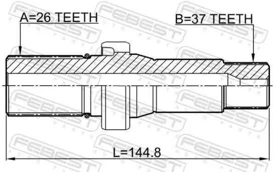 Antriebswelle Vorderachse rechts FEBEST 2312-TRANST5RH Bild Antriebswelle Vorderachse rechts FEBEST 2312-TRANST5RH