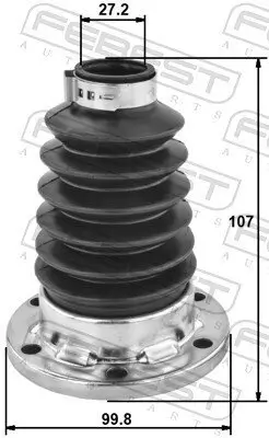 Faltenbalgsatz, Antriebswelle getriebeseitig FEBEST 2315P-PAS4WD Bild Faltenbalgsatz, Antriebswelle getriebeseitig FEBEST 2315P-PAS4WD