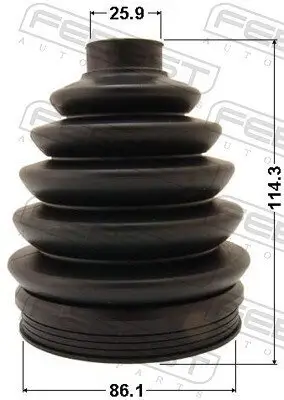 Faltenbalgsatz, Antriebswelle radseitig FEBEST 2317P-B6 Bild Faltenbalgsatz, Antriebswelle radseitig FEBEST 2317P-B6