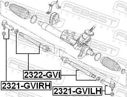 Spurstangenkopf Vorderachse rechts FEBEST 2321-GVIRH Bild Spurstangenkopf Vorderachse rechts FEBEST 2321-GVIRH