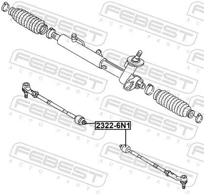 Axialgelenk, Spurstange Vorderachse FEBEST 2322-6N1 Bild Axialgelenk, Spurstange Vorderachse FEBEST 2322-6N1