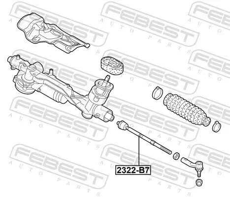 Axialgelenk, Spurstange Vorderachse FEBEST 2322-B7 Bild Axialgelenk, Spurstange Vorderachse FEBEST 2322-B7