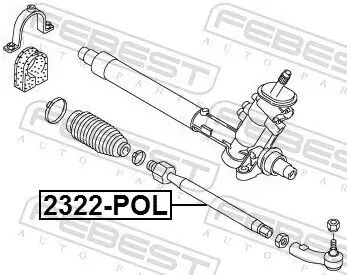 Axialgelenk, Spurstange Vorderachse links FEBEST 2322-POL Bild Axialgelenk, Spurstange Vorderachse links FEBEST 2322-POL