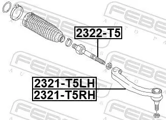 Axialgelenk, Spurstange Vorderachse FEBEST 2322-T5 Bild Axialgelenk, Spurstange Vorderachse FEBEST 2322-T5