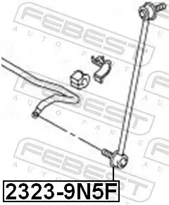 Stange/Strebe, Stabilisator FEBEST 2323-9N5F Bild Stange/Strebe, Stabilisator FEBEST 2323-9N5F