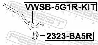 Stange/Strebe, Stabilisator FEBEST 2323-BA5R Bild Stange/Strebe, Stabilisator FEBEST 2323-BA5R