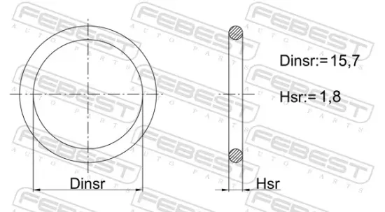 Dichtung, Kraftstoffleitung FEBEST 23400-009 Bild Dichtung, Kraftstoffleitung FEBEST 23400-009