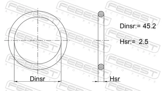 Dichtung, Tankgeber FEBEST 23400-019 Bild Dichtung, Tankgeber FEBEST 23400-019
