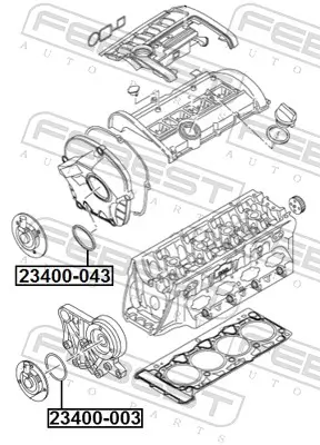 Dichtung, Steuergehäusedeckel FEBEST 23400-043 Bild Dichtung, Steuergehäusedeckel FEBEST 23400-043