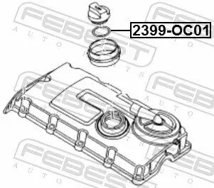 Dichtung, Öleinfüllstutzenverschluss FEBEST 23402-002 Bild Dichtung, Öleinfüllstutzenverschluss FEBEST 23402-002
