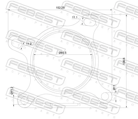 Dichtung, Abgasrohr FEBEST 23492-001 Bild Dichtung, Abgasrohr FEBEST 23492-001
