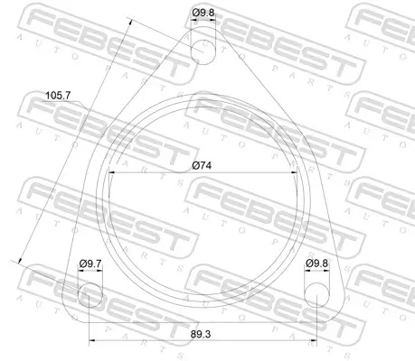 Dichtung, Abgasrohr FEBEST 23492-002 Bild Dichtung, Abgasrohr FEBEST 23492-002