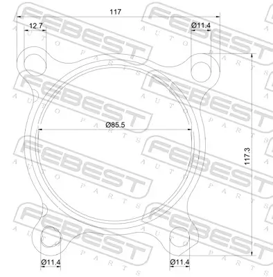 Dichtung, Abgasrohr FEBEST 23492-003 Bild Dichtung, Abgasrohr FEBEST 23492-003