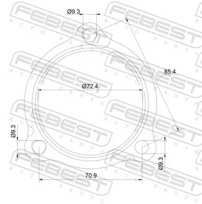 Dichtung, Abgasrohr FEBEST 23492-004 Bild Dichtung, Abgasrohr FEBEST 23492-004