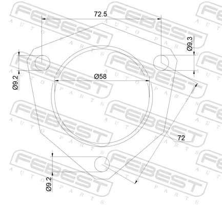 Dichtung, Abgasrohr FEBEST 23492-005 Bild Dichtung, Abgasrohr FEBEST 23492-005