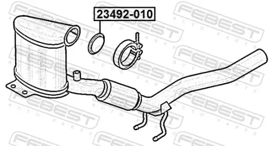 Dichtung, Abgasrohr FEBEST 23492-010 Bild Dichtung, Abgasrohr FEBEST 23492-010