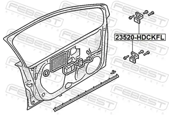 Türscharnier vorne links FEBEST 23520-HDCKFL Bild Türscharnier vorne links FEBEST 23520-HDCKFL