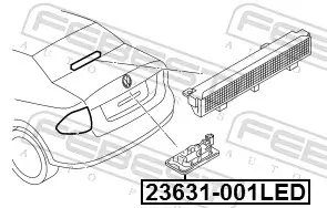 Kennzeichenleuchte FEBEST 23631-001LED Bild Kennzeichenleuchte FEBEST 23631-001LED