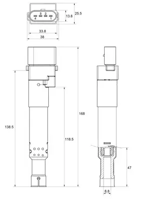Zündspule FEBEST 23640-009 Bild Zündspule FEBEST 23640-009