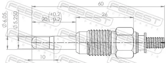 Glühkerze 11 V FEBEST 23642-002 Bild Glühkerze 11 V FEBEST 23642-002