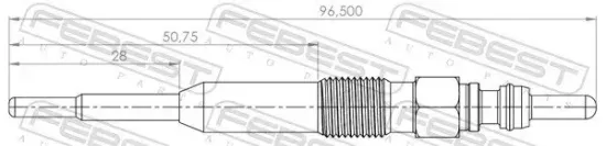 Glühkerze 7 V FEBEST 23642-007 Bild Glühkerze 7 V FEBEST 23642-007
