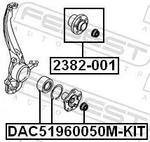 Radnabe Vorderachse FEBEST 2382-001 Bild Radnabe Vorderachse FEBEST 2382-001