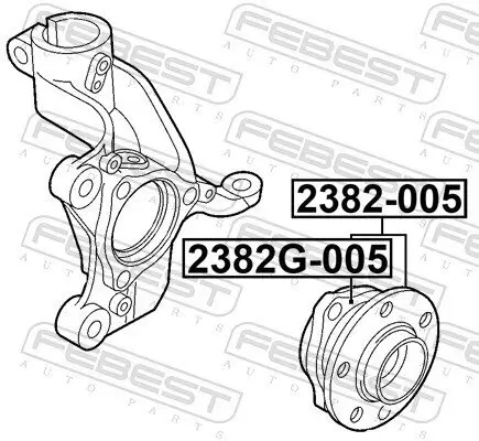 Radnabe Vorderachse FEBEST 2382-005 Bild Radnabe Vorderachse FEBEST 2382-005