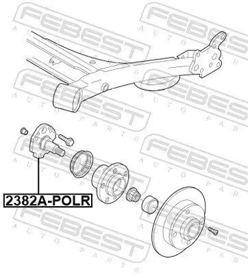 Achskörper Hinterachse FEBEST 2382A-POLR Bild Achskörper Hinterachse FEBEST 2382A-POLR