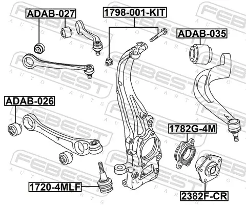 Radnabe Hinterachse Vorderachse FEBEST 2382F-CR Bild Radnabe Hinterachse Vorderachse FEBEST 2382F-CR