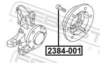 Radbolzen FEBEST 2384-001 Bild Radbolzen FEBEST 2384-001