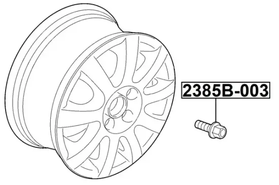 Radbolzen FEBEST 2385B-003 Bild Radbolzen FEBEST 2385B-003