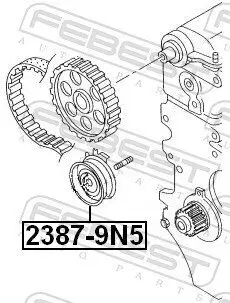Spannrolle, Zahnriemen FEBEST 2387-9N5 Bild Spannrolle, Zahnriemen FEBEST 2387-9N5