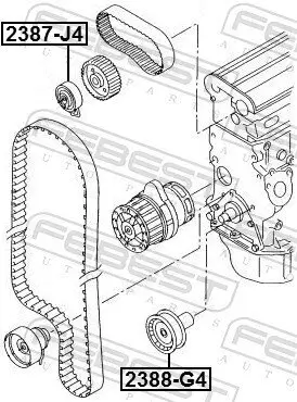 Umlenk-/Führungsrolle, Zahnriemen FEBEST 2388-G4 Bild Umlenk-/Führungsrolle, Zahnriemen FEBEST 2388-G4