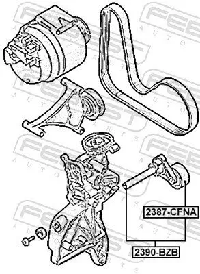 Riemenspanner, Keilrippenriemen FEBEST 2390-BZB Bild Riemenspanner, Keilrippenriemen FEBEST 2390-BZB