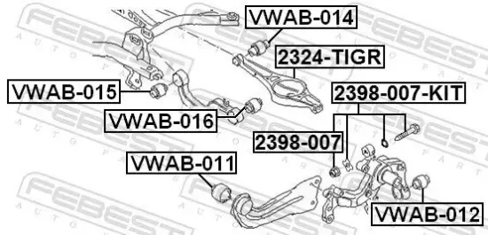 Sturzkorrekturschraubensatz FEBEST 2398-007-KIT Bild Sturzkorrekturschraubensatz FEBEST 2398-007-KIT