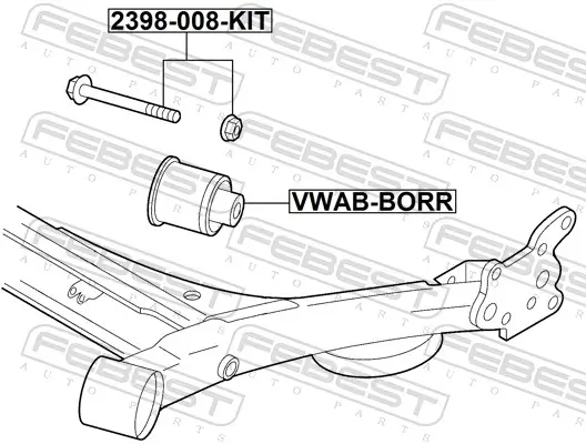 Reparatursatz, Führungsbolzen FEBEST 2398-008-KIT Bild Reparatursatz, Führungsbolzen FEBEST 2398-008-KIT