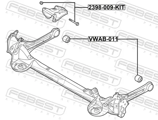 Reparatursatz, Führungsbolzen FEBEST 2398-009-KIT Bild Reparatursatz, Führungsbolzen FEBEST 2398-009-KIT