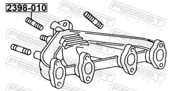 Schraube, Abgaskrümmer FEBEST 2398-010 Bild Schraube, Abgaskrümmer FEBEST 2398-010