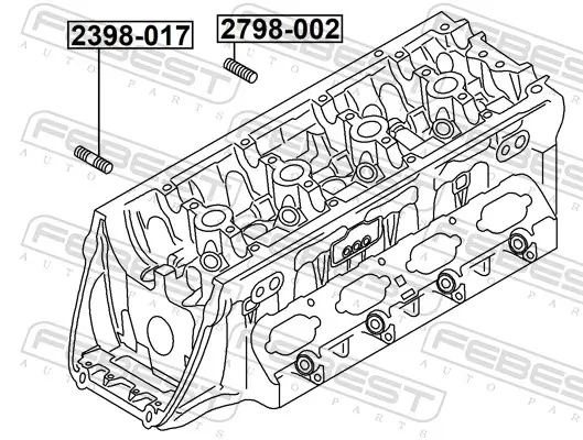 Schraube, Abgaskrümmer FEBEST 2398-017 Bild Schraube, Abgaskrümmer FEBEST 2398-017