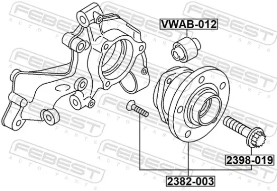 Achsschraube, Antriebswelle Vorderachse FEBEST 2398-019 Bild Achsschraube, Antriebswelle Vorderachse FEBEST 2398-019