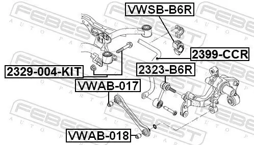 Stabilisator, Fahrwerk hinten FEBEST 2399-CCR Bild Stabilisator, Fahrwerk hinten FEBEST 2399-CCR