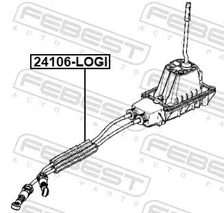 Seilzug, Schaltgetriebe FEBEST 24106-LOGI Bild Seilzug, Schaltgetriebe FEBEST 24106-LOGI