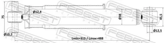 Stoßdämpfer Hinterachse FEBEST 24110-005R Bild Stoßdämpfer Hinterachse FEBEST 24110-005R